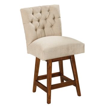 Alana Modern Upholstered Swivel Seat Bar Stool