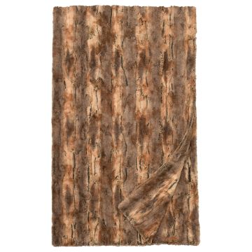 Amber Fox Cuddle Fur Throw Blanket
