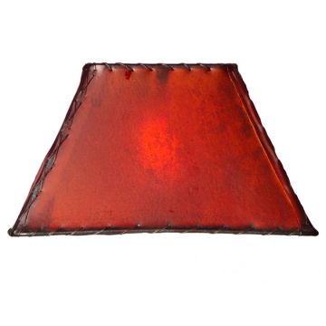12"x18" Rectangular Rawhide Lampshade--Amber