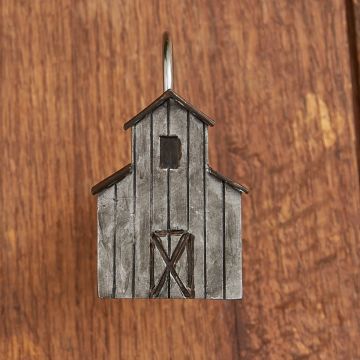 Antique Barn Rustic Shower Curtain Hooks
