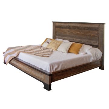 Antique Gray Barnwood Bed
