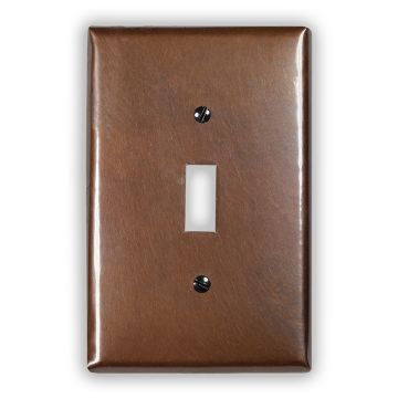 Antique 1 Toggle Copper Switch Plate