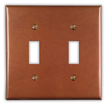 Antique 2 Toggle Copper Switch Plate