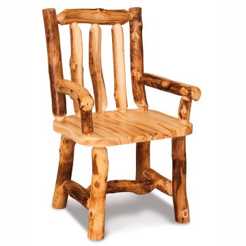 Aspen Highlands Rustic Log Dining Arm Chair 