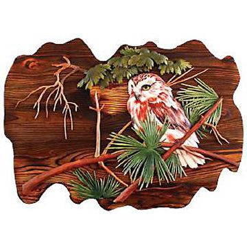 Out of Sight Owl Rustic Wood Art