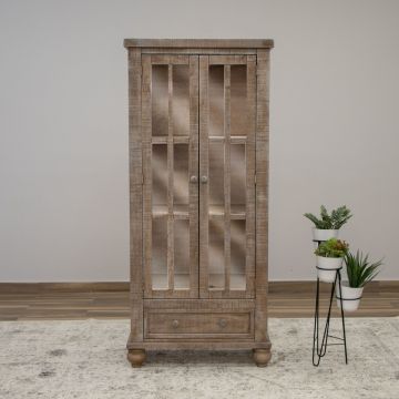 Aruba Antique Rustic Barnwood Cabinet