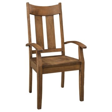 Aspen Canyon Dining Arm Chair - Distressed Weathered Log Finish