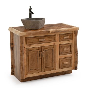 Aspen Valley Rustic Barnwood Vanity