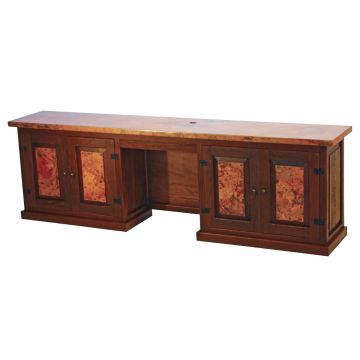 Austere Hammered Copper 4 Door Desk