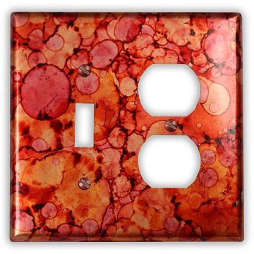 Autumn 1 Toggle 1 Outlet Copper Switch Plate