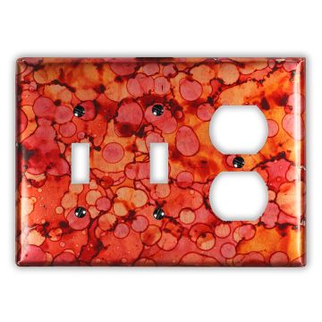 Autumn 2 Toggle 1 Outlet Copper Switch Plate