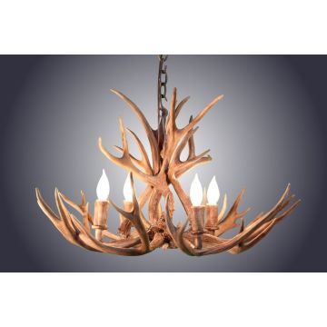 4 Light Mule Deer Antler Chandelier