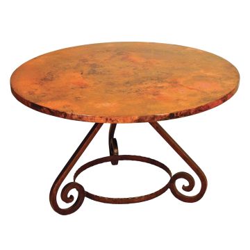 Hammered Copper Aztec Dining Table