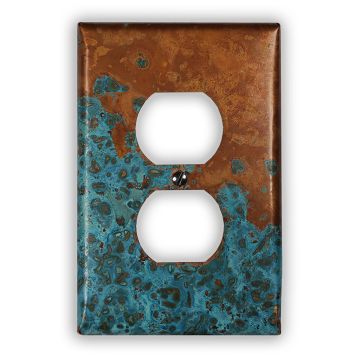Azul 1 Outlet Copper Switch Plate