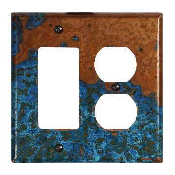 Azul 1 Rocker/GFI 1 Outlet Copper Switch Plate