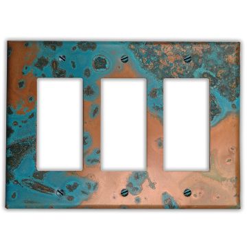 Azul 3 Rocker/GFI Copper Switch Plate