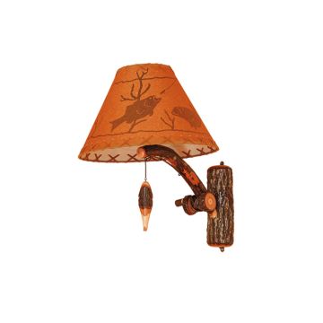 Fishing Pole Wall Sconce w/ Shade