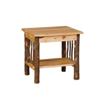 Saranac Hickory End Table with Shelf