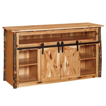 Saranac Hickory Barn Door TV Stand