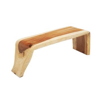 Golden Walnut Waterfall Bench