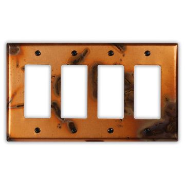 Bamboo 4 Rocker/GFI Copper Switch Plate