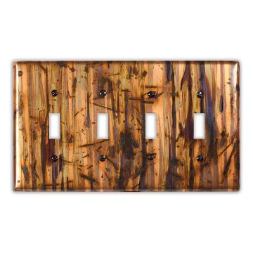 Bamboo Forest 4 Toggle Copper Switch Plate