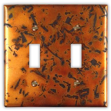 Bamboo Golden 2 Toggle Copper Switch Plate
