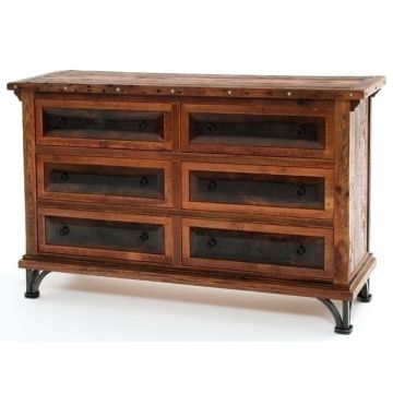 Red River Rustic Reclaimed 6 Drawer Dresser
