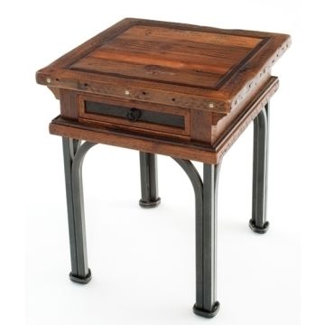 Red River Rustic Reclaimed End Table