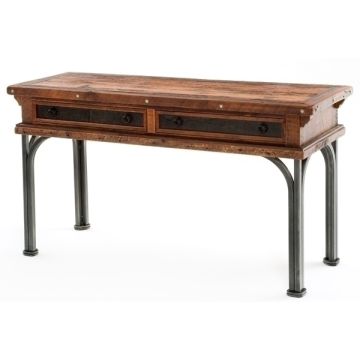 Barnwood Sofa Table Forged