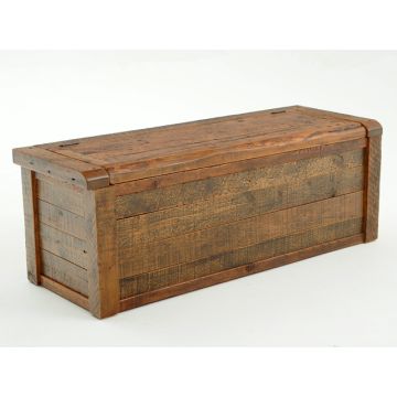 Rustic Reclaimed Barn Wood Blanket Chest