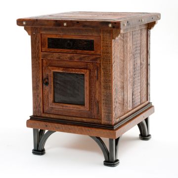 Red River Rustic Reclaimed Enclosed Nightstand