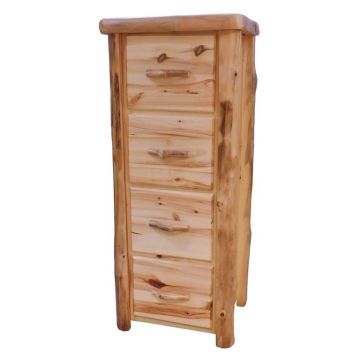 Beartooth Aspen 4 Drawer File Cabinet - 24" - Flat Front Drawers - Wild Panel & Natural Log