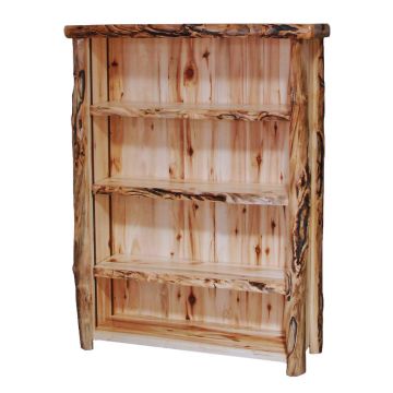 Beartooth Aspen Large Log Bookcase - 45" - Wild Panel & Gnarly Log