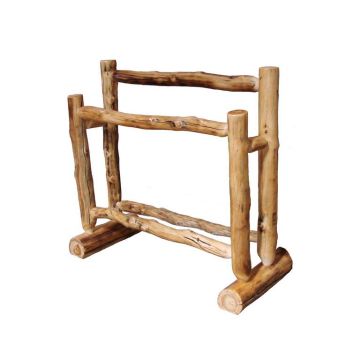 Beartooth Aspen 2 Tier Log Quilt Rack - 42" - Natural Log