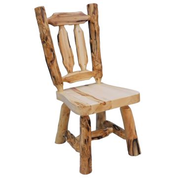 Beartooth Aspen Woodland Log Dining Side Chair - Wild Panel & Gnarly Log