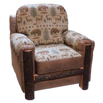 Beartooth Hickory Mountain Comfort Upholstered Chair - Palance Silt Accent Upholstery & Ottawa Sand Main Upholstery
