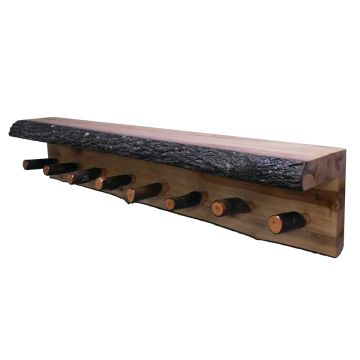 Beartooth Hickory Timberline Wall Shelf Coat Rack - 48" - Natural Panel