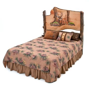 Hand-Carved Bedding Buck Bed
