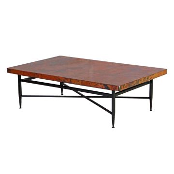 Sencillo Hammered Copper Coffee Table - 58" x 36"