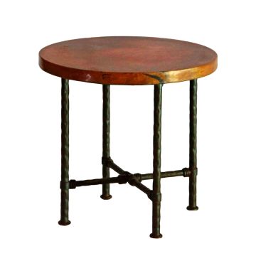 Betsy Hammered Copper End Table - Round