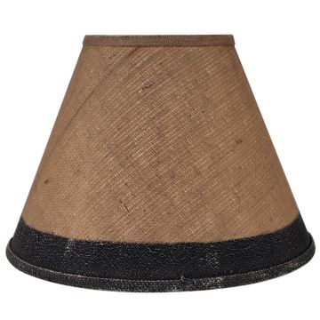 Rustic Brown & Navy Burlap Lampshade