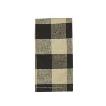 Rustic Black Checkered Cloth Napkins