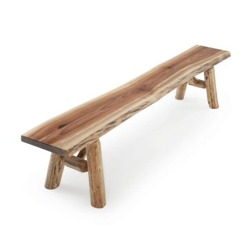 Rustic Red Cedar Log Dining Bench
