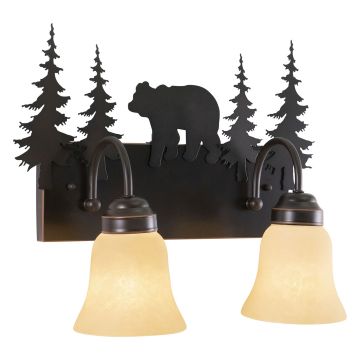 Bozeman 2-Light Burnished Bronze Vanity Light