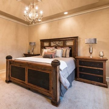 Forged Branch Reclaimed Barn Wood Bed