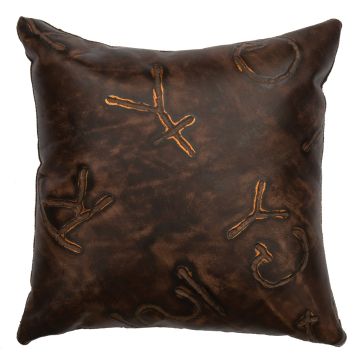 Brands Leather Decor Pillow