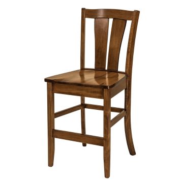Brawley Contemporary Hardwood Bar Stool - Stationary