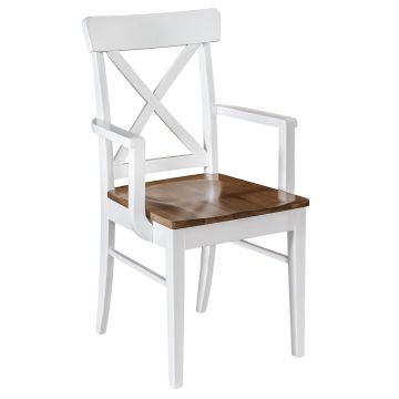Braxton Farmhouse Single Bend Dining Arm Chair