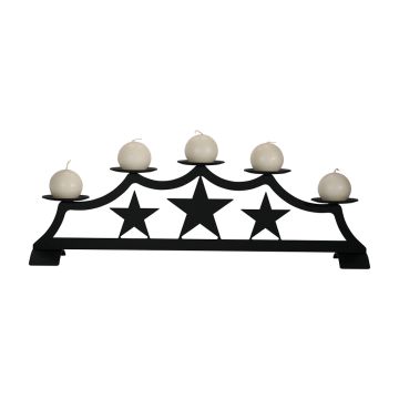 Wrought Iron Star Fireplace Pillar Holder